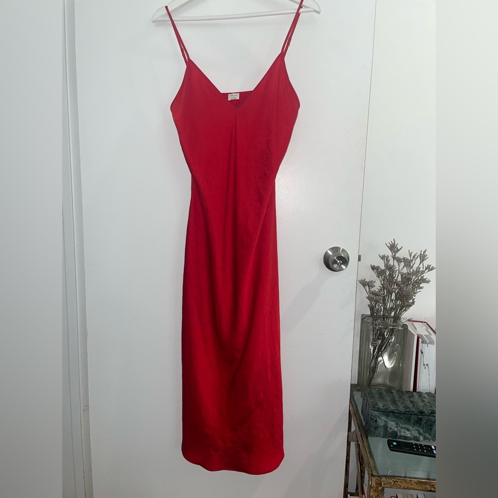 Wilfred Aritzia Red Midi Dress barely worn